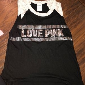 Love pink. Sequence tank top